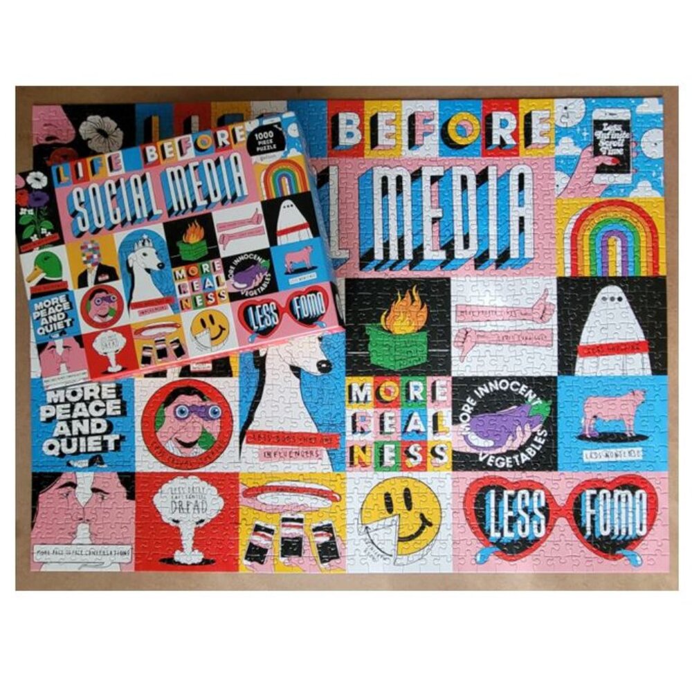 LIFE BEFORE SOCIAL MEDIA by Galison JIGSAW PUZZLE 1000 pieces - Picture 4 of 7